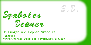 szabolcs depner business card